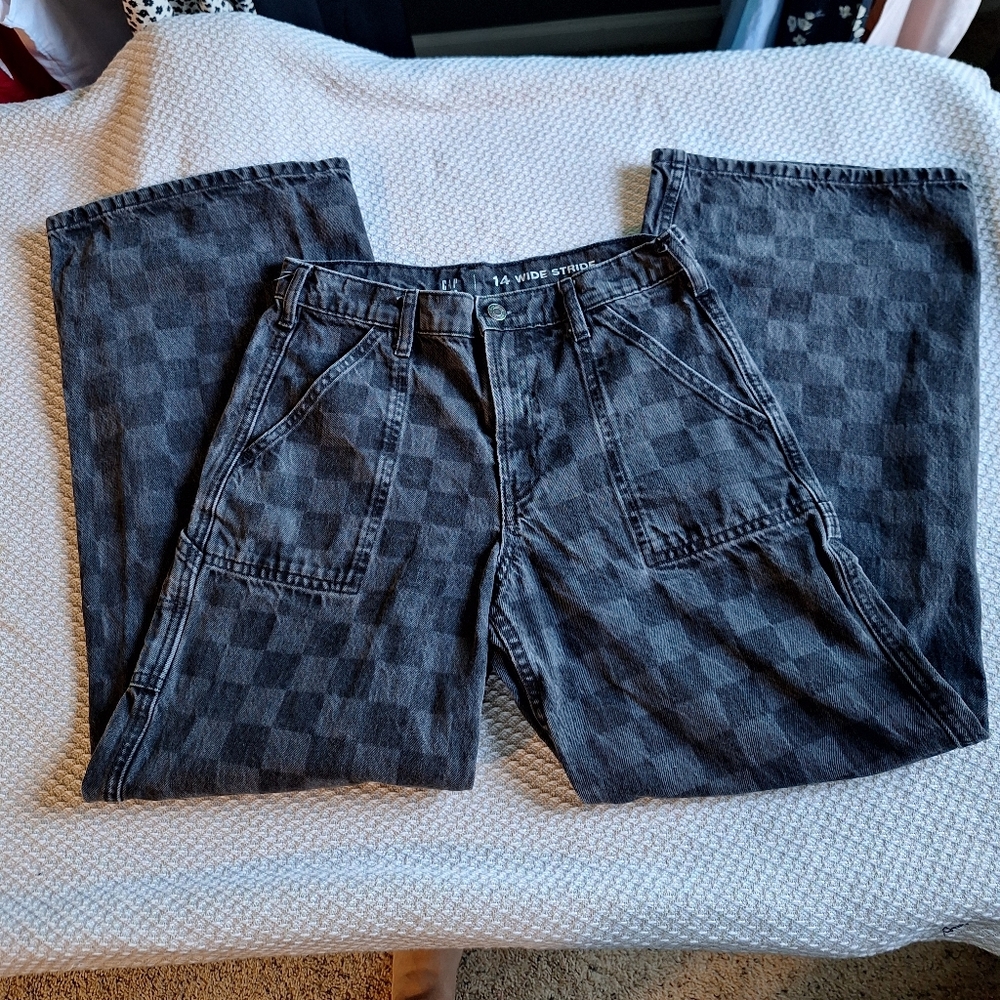 GAP Charcoal Wide-Leg Jeans